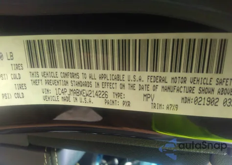 2014 Jeep Cherokee Sport из США, поврежденный, VIN 1C4PJMABXEW214226